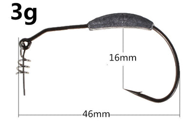 Lead Barbed Crank Hook